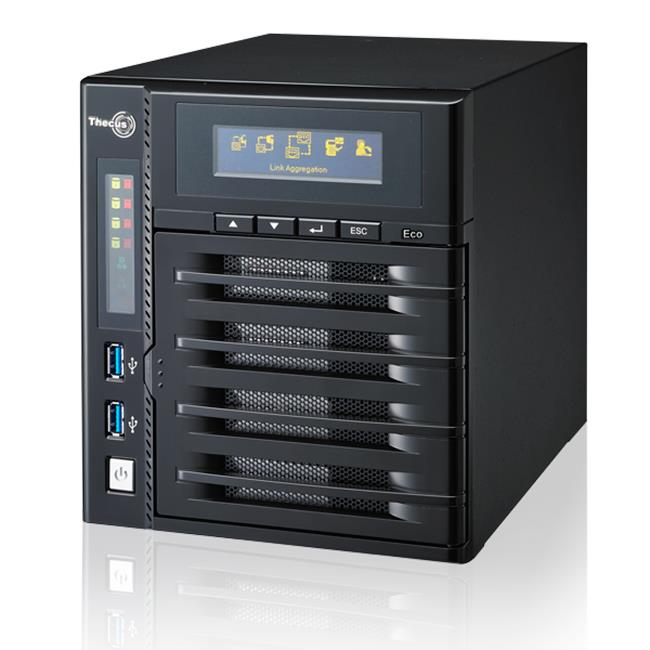 Thecus 4-Bay tower NAS, SATA, 2.13GHz Dual Core, 2GB DDR3, 2x GbE, USB 3.0