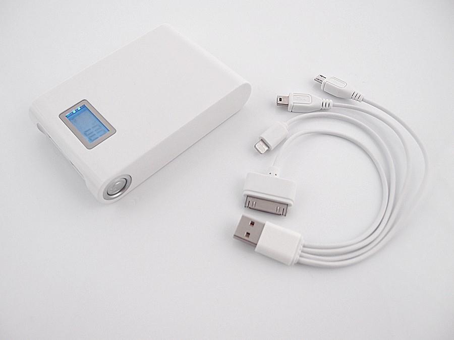 PowerNeed Sunen Power Bank 12000mAh, USB, 2.1A 5V, pro tablety, telefony, bÃ­lÃ½