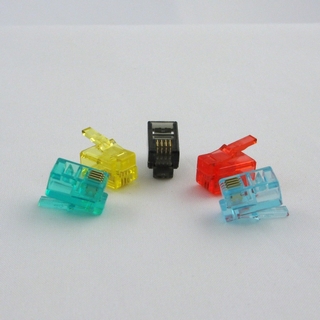Netrack telefonnÃ­ konektor RJ9/RJ10, 4p4c (100ks), barva MIX