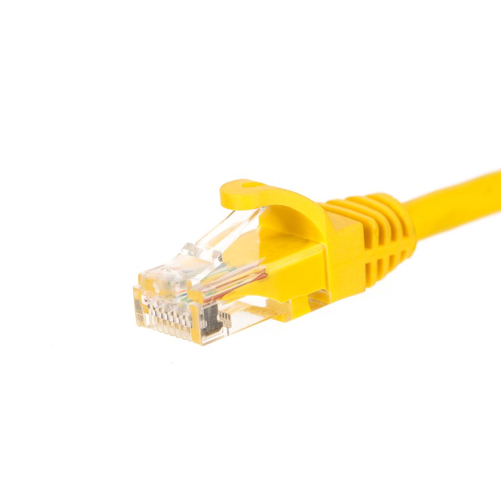 Netrack patch kabel RJ45, s litou ochranou, Cat 6 UTP, 0.5m Å¾lutÃ½