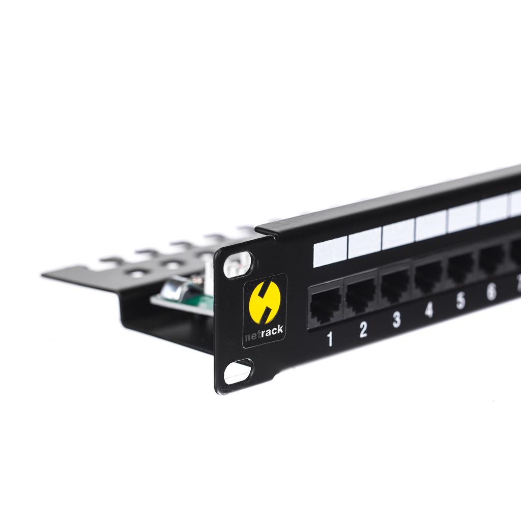 Netrack patchpanel 19'' with shelf + twisted pair cable CCA, 305m ; cat. 5e UTP