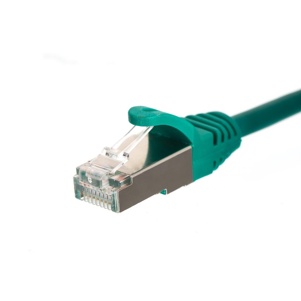 Netrack patch cable RJ45, snagless boot, Cat 5e FTP, 0.25m green
