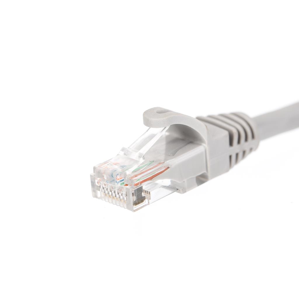 Netrack patch cable RJ45, snagless boot, Cat 6 UTP, 0.25m grey