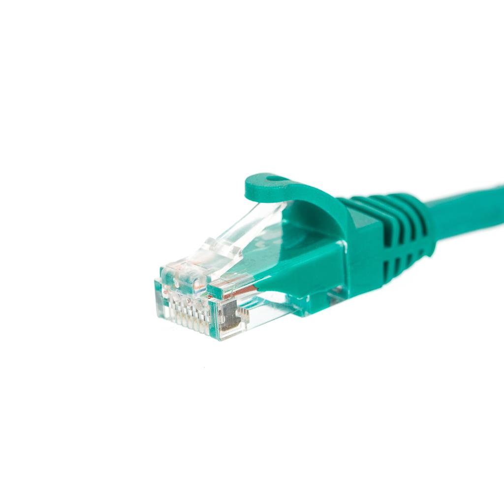 Netrack patch kabel RJ45, s litou ochranou Cat 6 UTP, 1m zelenÃ½