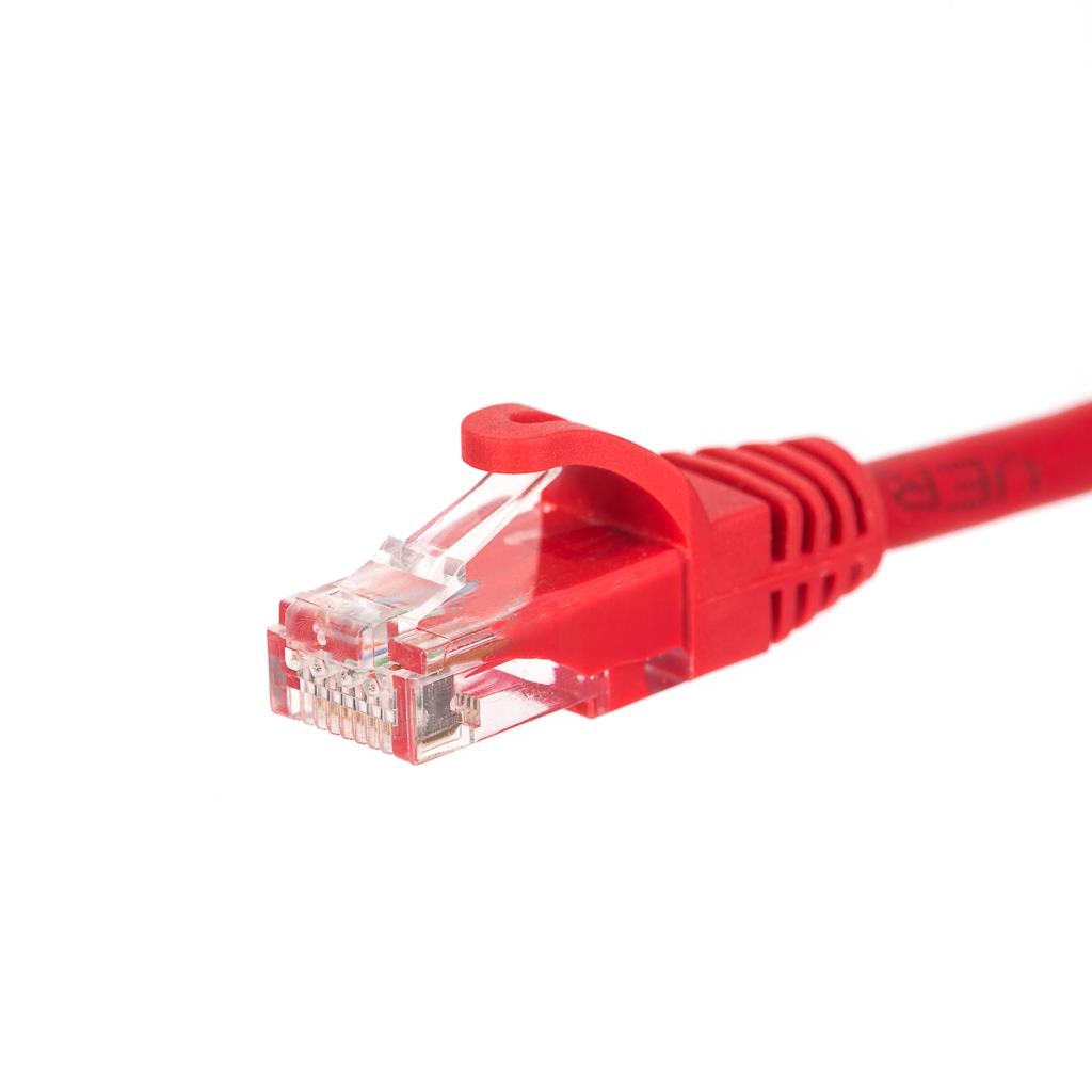 Netrack patch kabel RJ45, s litou ochranou Cat 6 UTP, 1m ÄervenÃ½