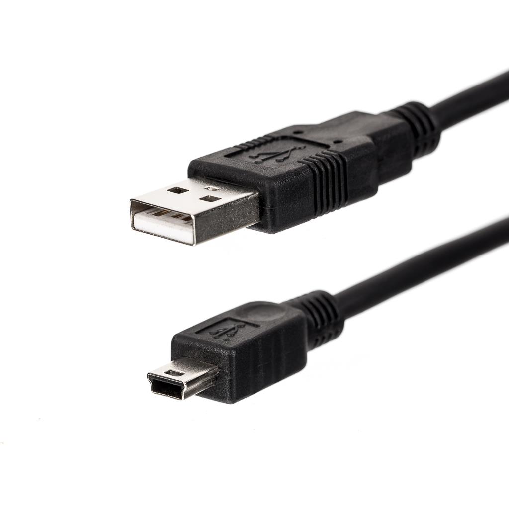 Netrack USB kabel AM / MINI 0,1m, ÄernÃ½