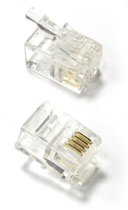Netrack telefonní konektor RJ9/RJ10, 4p4c
