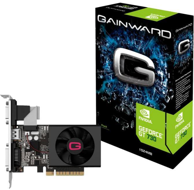 Gainward GeForce GT 730, 1GB DDR3 (64 Bit), HDMI, DVI, VGA