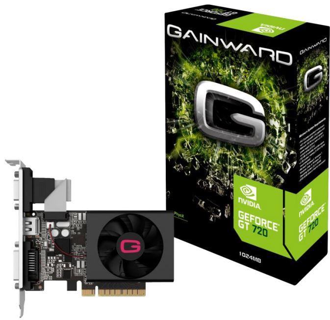 Gainward GeForce GT 720, 1GB DDR3 (64 Bit), HDMI, DVI, VGA