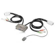 Edimax KVM USB Audio pÅepÃ­naÄ, 2 porty, USB, integrovanÃ© kabely