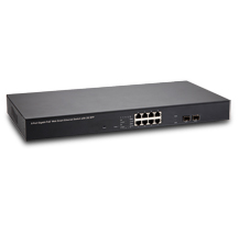 Edimax 8 port PoE Gigabit Web Smart Switch, 6x RJ45 +2xCombo (RJ45/SFP), 64Watts