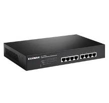 Edimax 8x 10/100/1000Mbps Switch, 4x PoE+ ports, 802.3at/af, 80W budget (30W/p.)