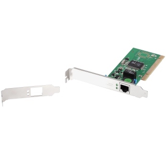 Edimax 32-bit Gigabit LAN Card, RJ45, additional low profile bracket incl.