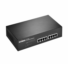 Edimax 8x 10/100 PoE+ Switch, 802.3at/af, 150W budget (30W/port)