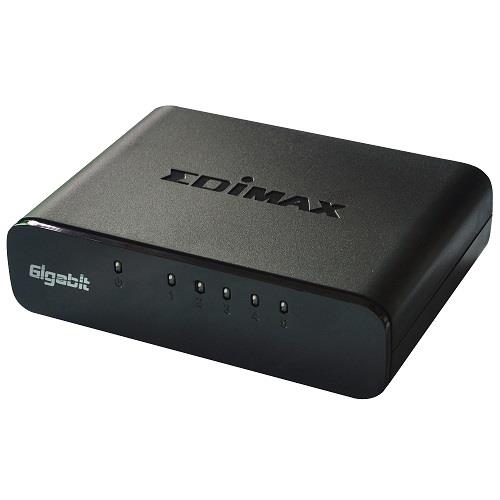 Edimax 5x 10/100/1000Mbps Switch, opt. power supply via USB cable (incl.)