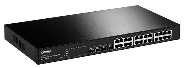 Edimax 24 port Gigabit Web Smart Switch, 20x RJ45 + 4x Combo (RJ45/SFP)