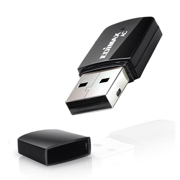 Edimax AC600 Dual Band 802.11ac USB tiny adapter, 2,4+5GHz, HW WPS