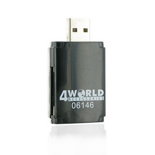 4World ÄteÄka flash karet USB 2.0 ALL-in-ONE MS/M2/SD/microSD/MMC PenDrive