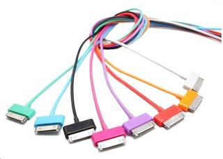4World Kabel USB 2.0 pro iPad / iPhone / iPod pÅenos dat/nabÃ­jenÃ­ 1.0m bÃ­lÃ½