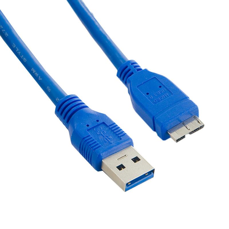 4World Kabel USB 3.0 AM- Micro BM 1.0m| modrÃ½