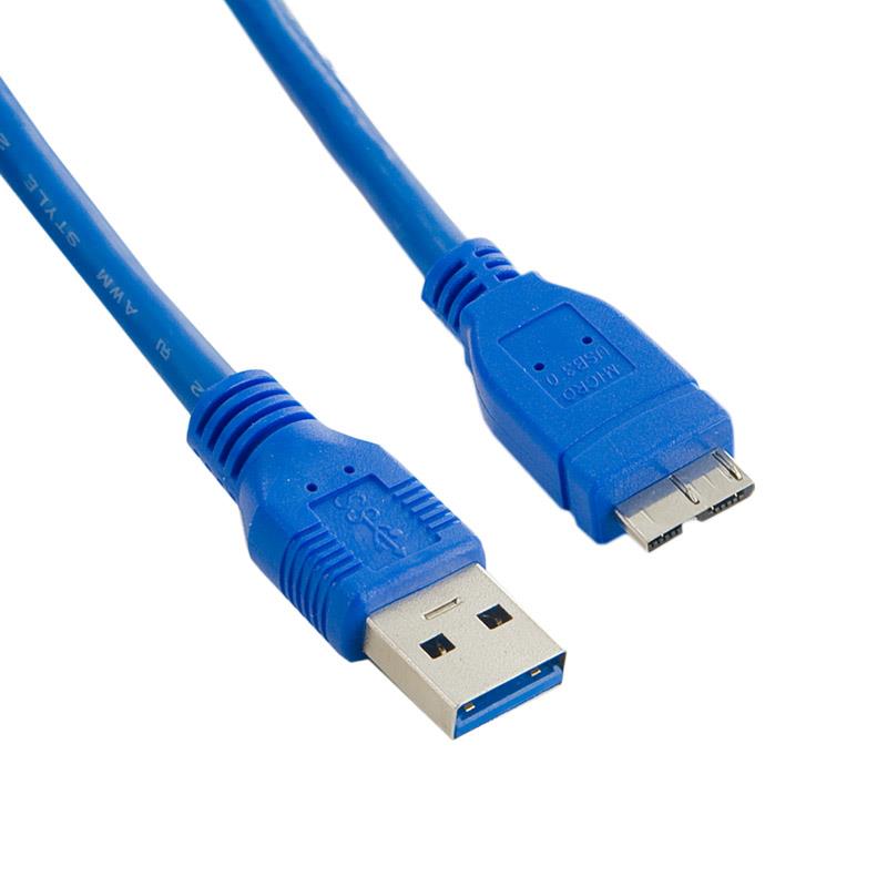 4World Kabel USB 3.0 AM- Micro BM 1.8m| modrÃ½