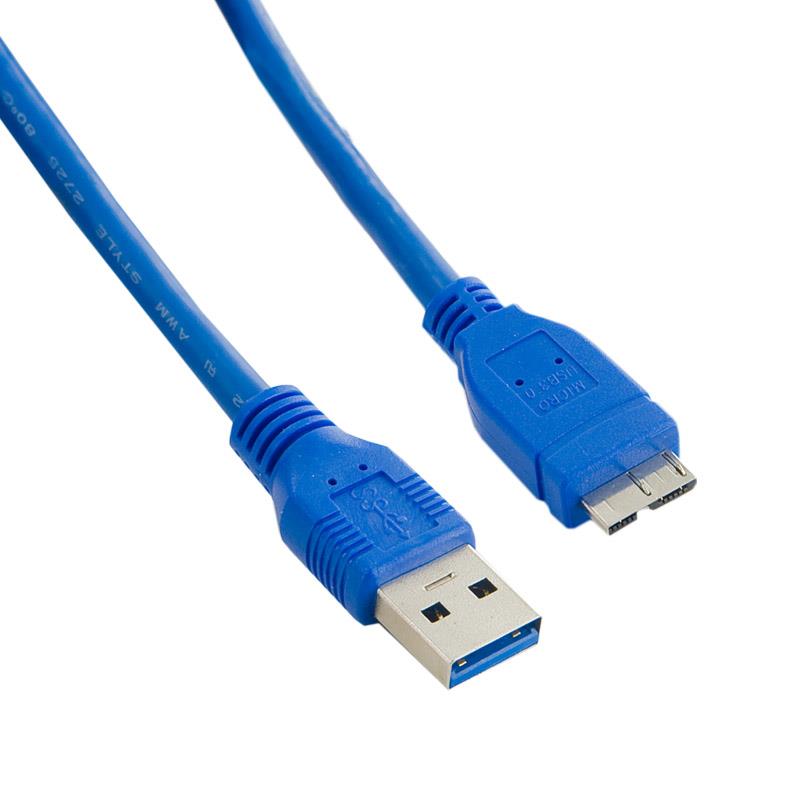 4World Kabel USB 3.0 AM- Micro BM 2.0m| modrÃ½