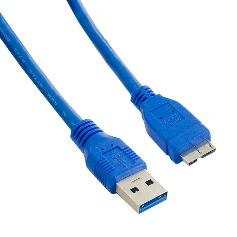 4World Kabel USB 3.0 AM- Micro BM 5.0m| modrÃ½