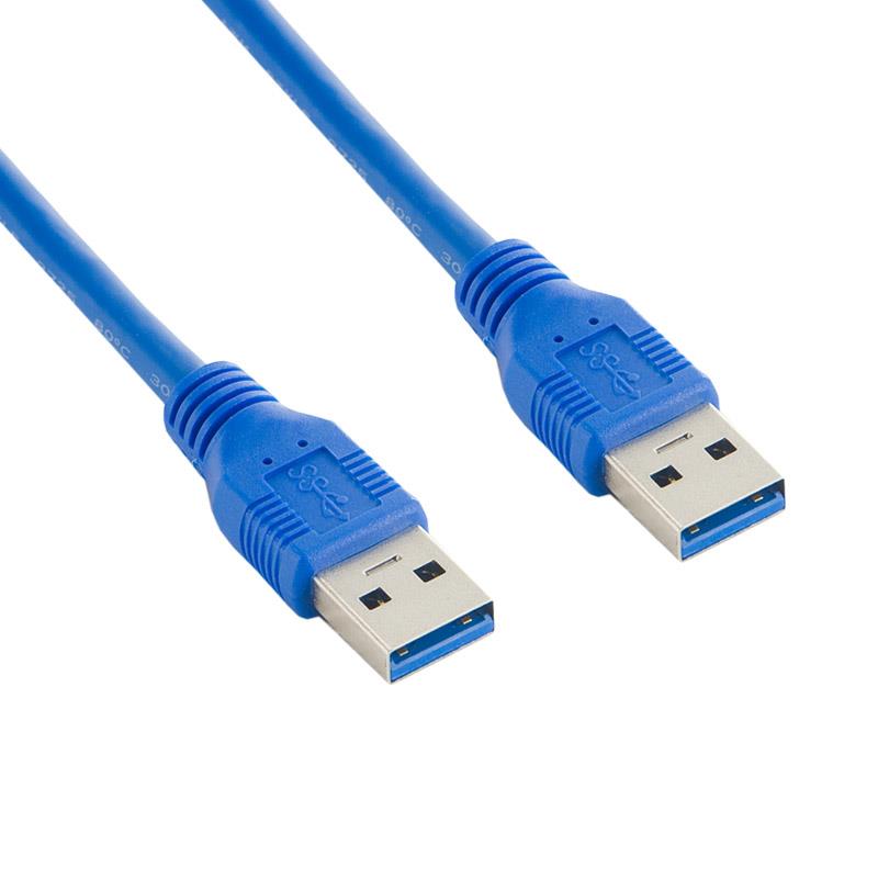 4World Kabel USB 3.0 AM-AM 0.5m| modrÃ½