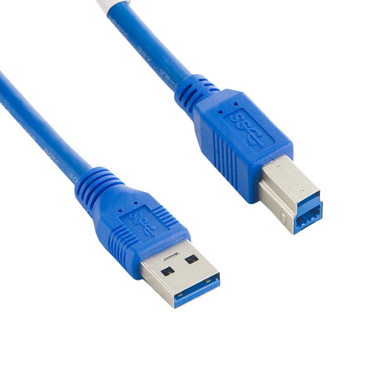 4World Kabel USB 3.0 AM-BM 1.0m| modrÃ½