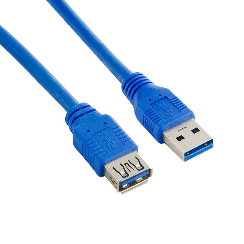 4World Kabel USB 3.0 AM-AF 1m| modrÃ½