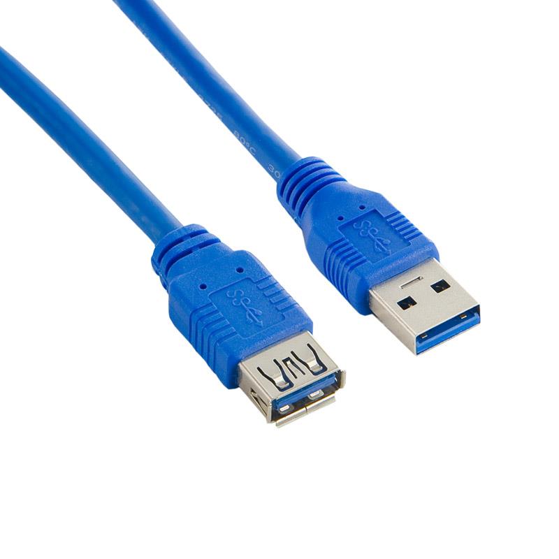 4World Kabel USB 3.0 AM-AF 1.8m| modrÃ½