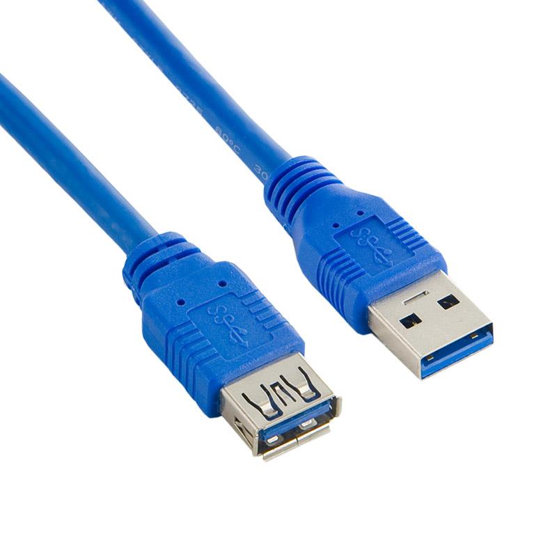 4World Kabel USB 3.0 AM-AF 2m| modrÃ½