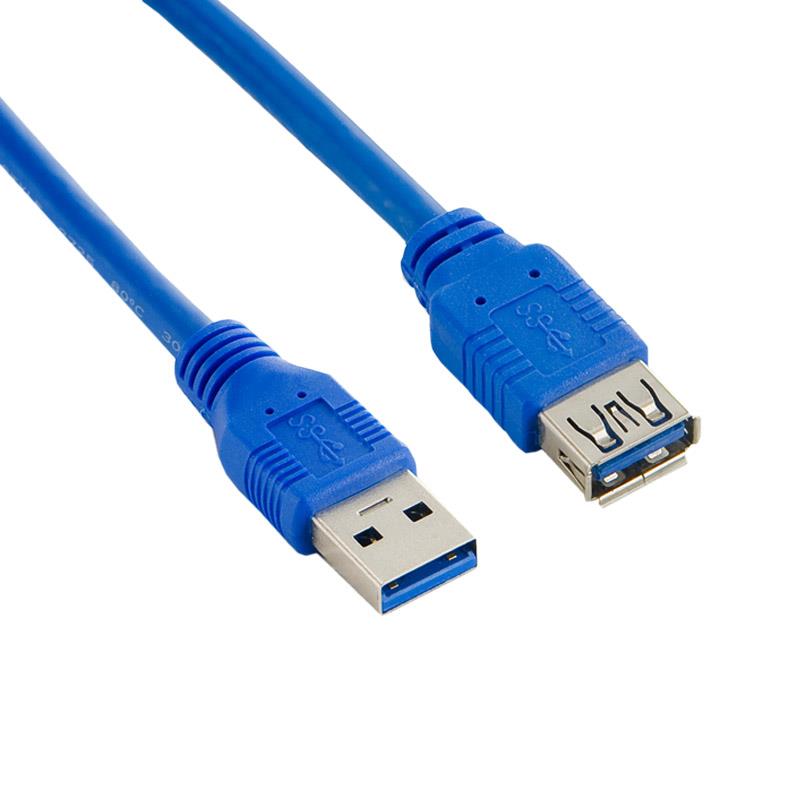 4World Kabel USB 3.0 AM-AF 5m| modrÃ½