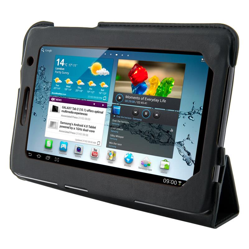 4World Pouzdro - stojan pro Galaxy Tab 2, 4-Fold Slim, 7'', ÄernÃ½