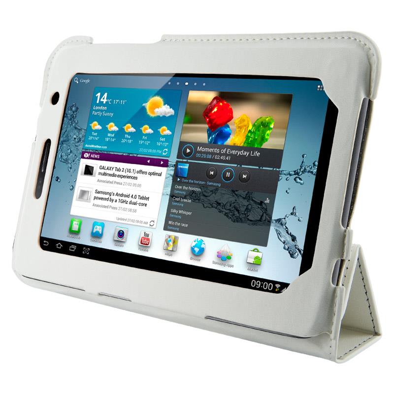 4World Pouzdro - stojan pro Galaxy Tab 2, 4-Fold Slim, 7'', bÃ­lÃ½