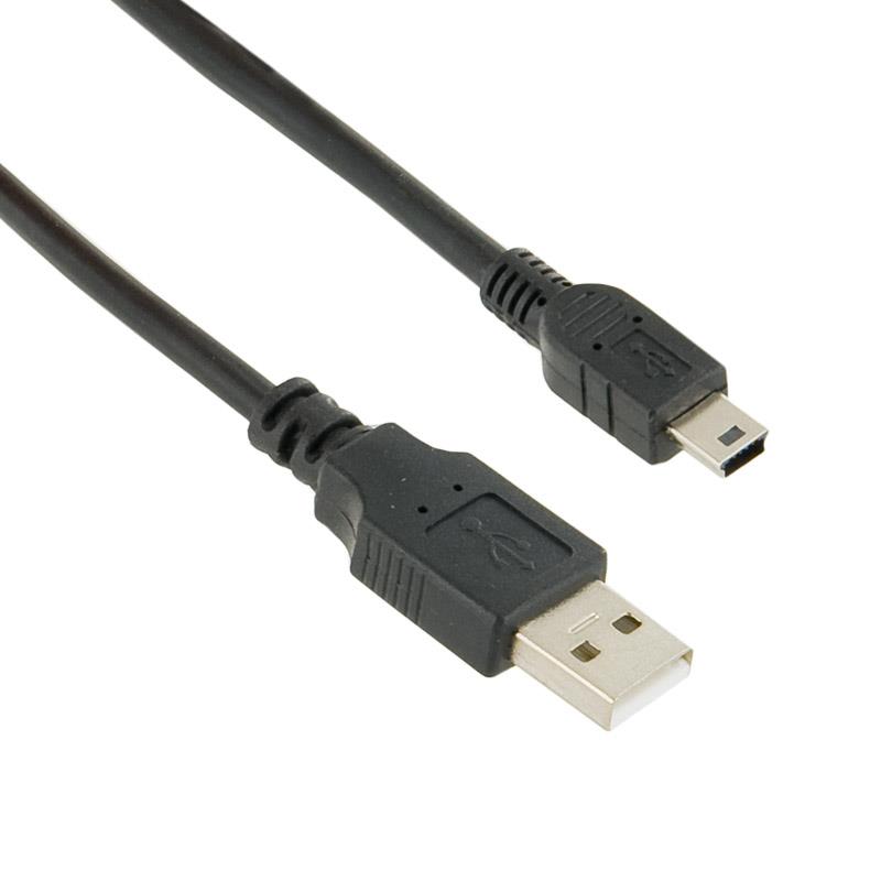 4World Kabel USB 2.0 AM / BM mini, 1,8m, ÄernÃ½