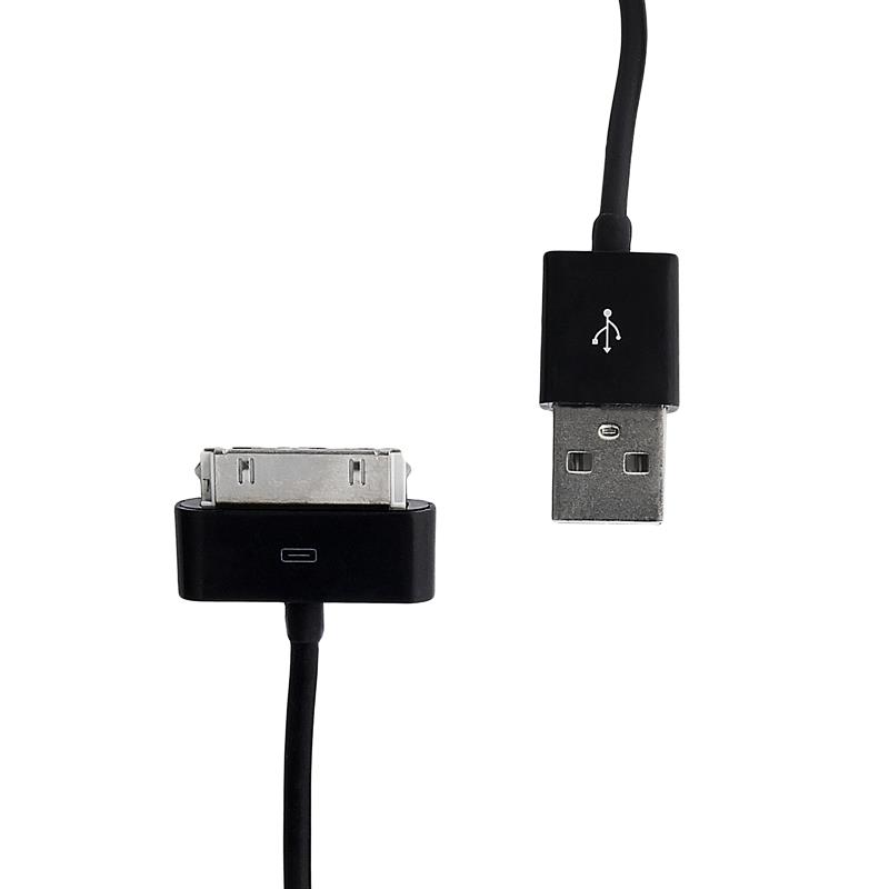 Whitenergy Kabel USB 2.0 pro iPhone 4 pÅenos dat/nabÃ­jenÃ­ 30cm ÄernÃ½