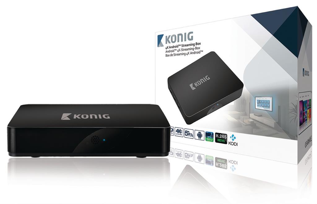 Konig 4K smart TV box se systÃ©mem Androidâ¢, 4K, 3D, 5G, Wi-Fi