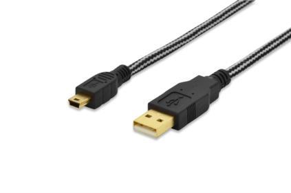 USB2.0 kabel Canon typ USB A/miniUSB B(5pin), M/M ÄernÃ½ 1m blister