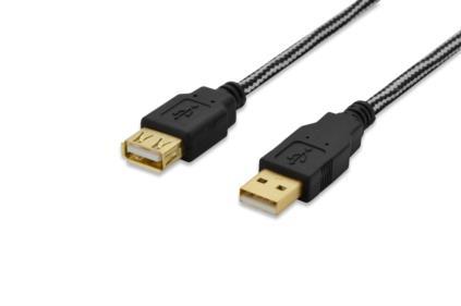 USB 2.0 prodluÅ¾ovacÃ­ kabel Ednet typ USB A/USB B, M/F ÄernÃ½ 3.0m blister premium