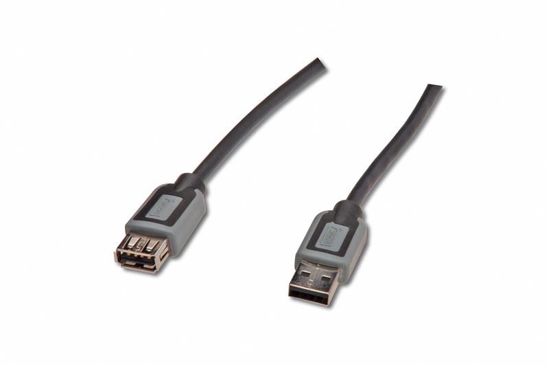 DIGITUS Premium USB2.0 prodluÅ¾ovacÃ­ kabel, 2x stÃ­nÄnÃ½, 3m