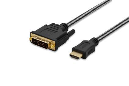 AdaptÃ©r Ednet HDMI Highspeed 1.3 typ HDMI A/DVI-D(24+1), M/M ÄernÃ½ 2m blister