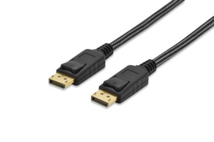 PropojovacÃ­ kabel Ednet DisplayPort 1.2 typ DP/DP, M/M ÄernÃ½ 2 m blister premium