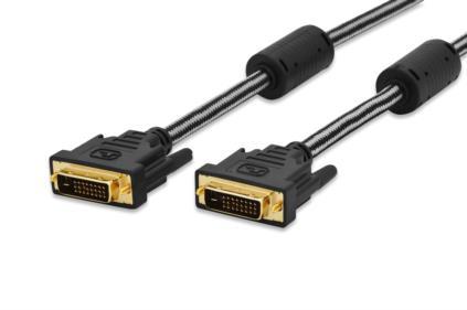 Kabel DVI-D Ednet Dual Link typ DVI-D(24+1)/DVI-D(24+1), M/M ÄernÃ½ 3.0m blister