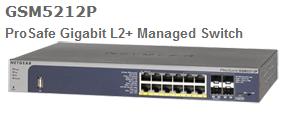 Netgear M4100-D12G-POE+ 12-Port L2 Managed Gigabit Switch (GSM5212P)