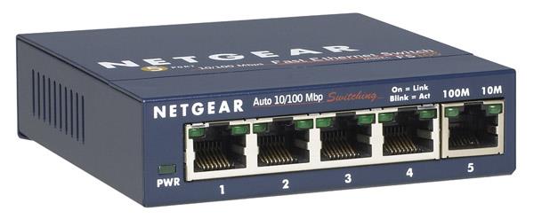 Netgear ProSafe 5-Port 10/100 Switch Metal External Power Supply (FS105 v3)