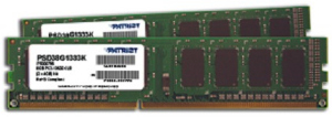 Patriot 2x4GB 1333MHz DDR3 Non-ECC CL9 DIMM kit