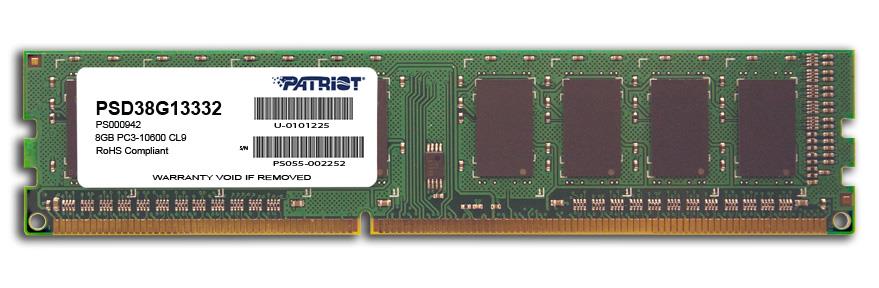 Patriot 8GB 1333MHz DDR3 CL9 1.5V DIMM