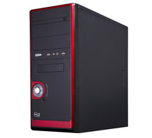 PC skÅÃ­Å Take Me SORELA Simple, ATX midi tower, zdroj 400W, Äerveno-ÄernÃ¡