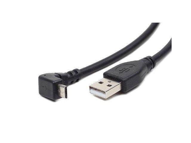Gembird micro USB kabel 2.0 AM-MBM5P 1.8M, Ãºhel 90'', ÄernÃ½